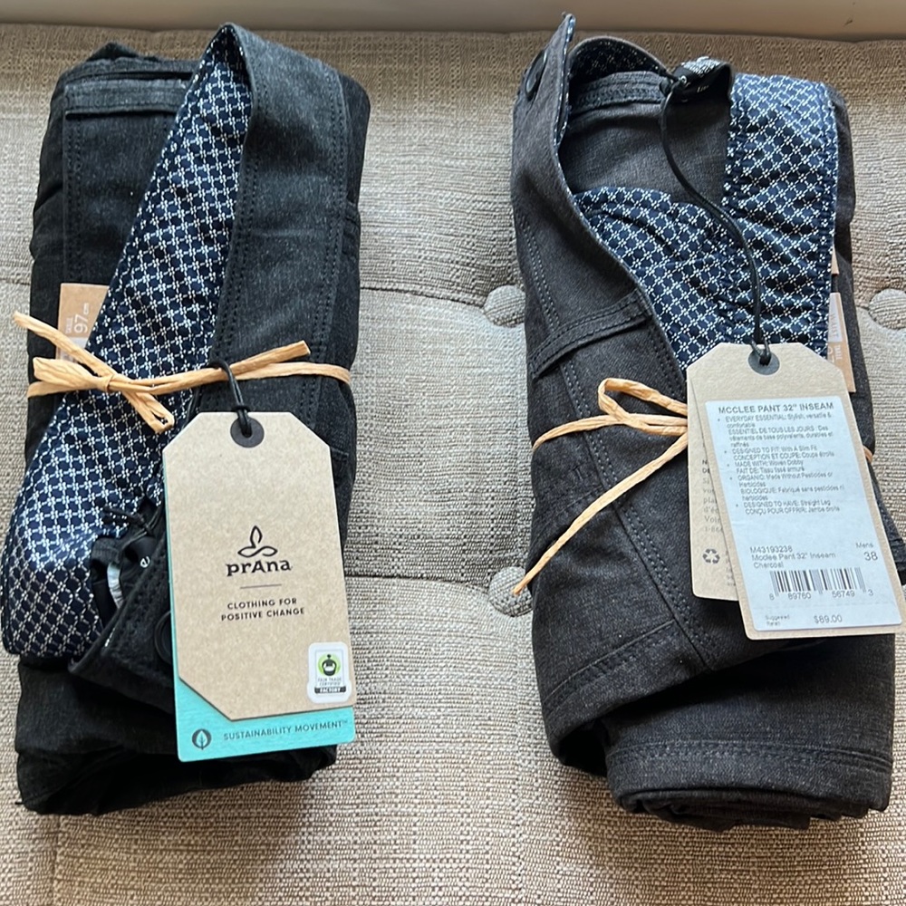 Prana Men’s McClee Trousers Size 38 X 32 Brand New